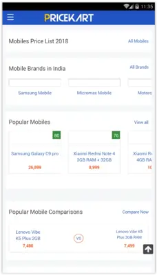 Pricekart android App screenshot 1